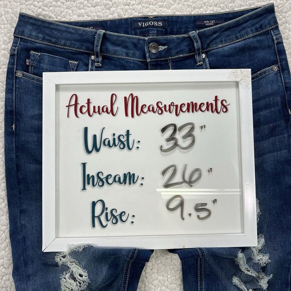 Vigoss Marley Super Skinny Women’s Jeans 31x27 (Actual 33x26) Y2K Modern Grunge - Picture 16 of 16